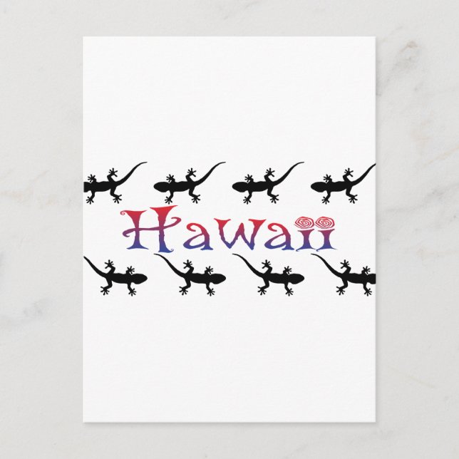 Cartão Postal hawai geckos (Frente)