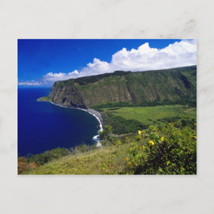 Cartão Postal Hawaii BeauBeauful Beach e Mountain