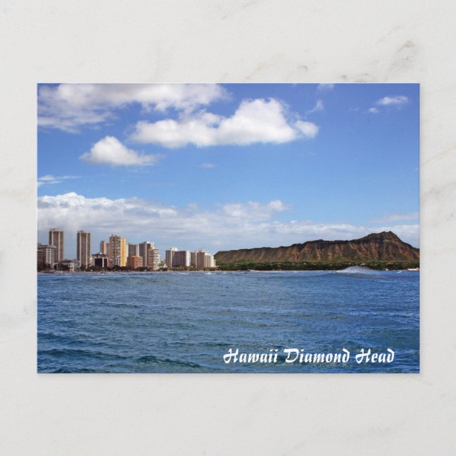 Cartão Postal Hawaii Diamond Head (Frente)
