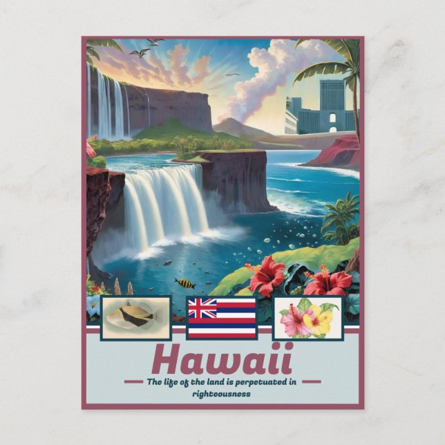 Cartão Postal Hawaii Dreams Surreal Masterícula (Frente)
