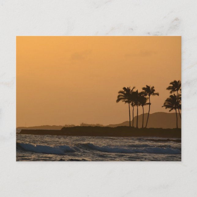 Cartão Postal Hawaii Ocean Sunset (Frente)