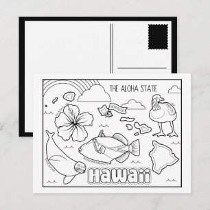 Cartão Postal hawaii pinte-me colagem