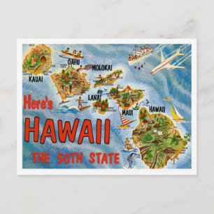 Cartão Postal Hawaii Saudações Dos Estados Unidos