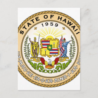 Cartão Postal Hawaii State Seal