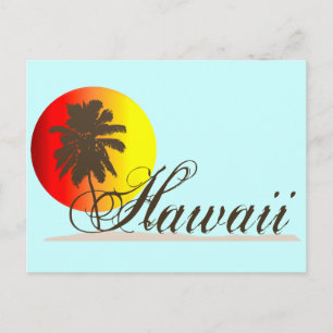 Cartão Postal Hawaii Sunset Souvenir