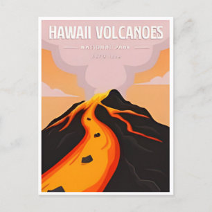 Cartão Postal Hawaii Volcanoos National Park Vintage retro