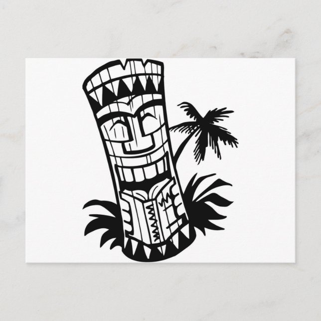 CARTÃO POSTAL HAWAIIAN TIKI BAR ART (Frente)
