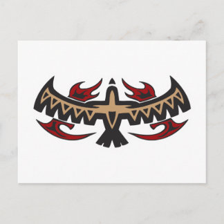 Cartão Postal Hawk Eagle Tribal Tattoo