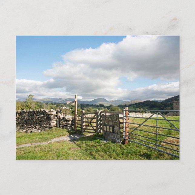 Cartão Postal Hawkshead Cumbria England Card Poster Plaque (Frente)