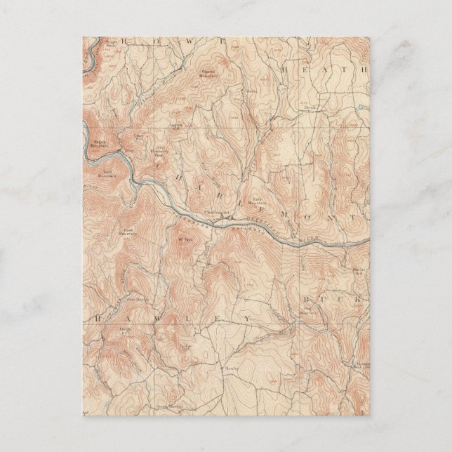 Cartão Postal Hawley, Massachusetts (Frente)