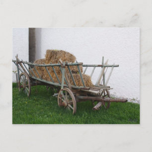 Cartão Postal Hay Cart
