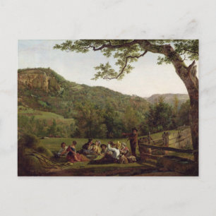 Cartão Postal Hayakers Picnicando em um Campo