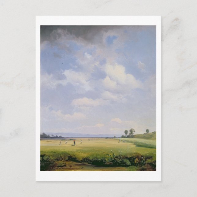 Cartão Postal Haymaking, 1838 (óleo na canvas) (Frente)