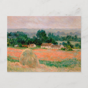 Cartão Postal Haystack at Giverny - Claude Monet - 1886