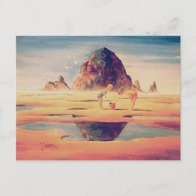 Cartão Postal HAYSTACK ROCK por SHARON SHARPE (Frente)
