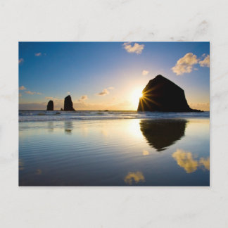 Cartão Postal Haystack Rock Sunset - Cannon Beach, Oregon