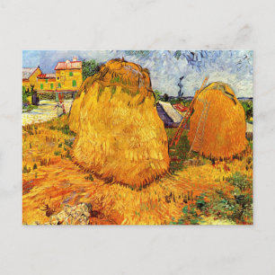 Cartão Postal Haystacks em Provença por Vincent van Gogh