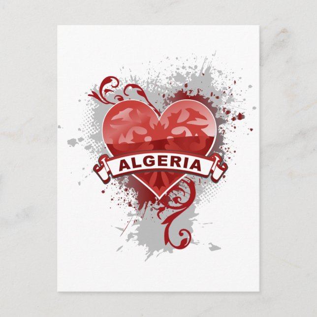 Cartão Postal Heart Argélia (Frente)