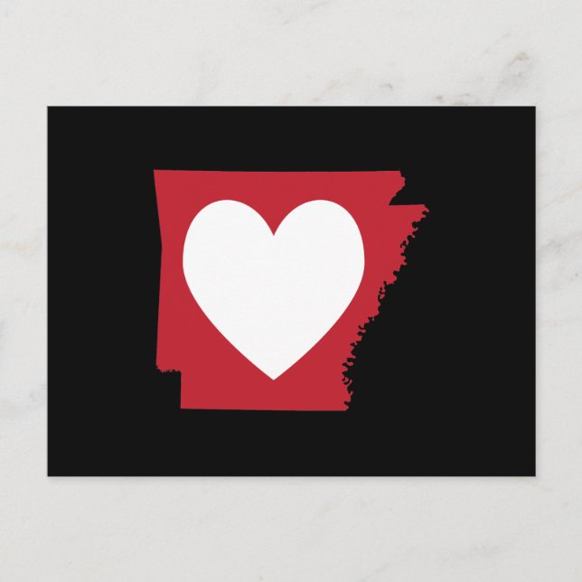 Cartão Postal Heart Arkansas (Frente)