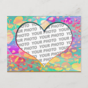 Cartão Postal Heart Frames 6 + sua foto