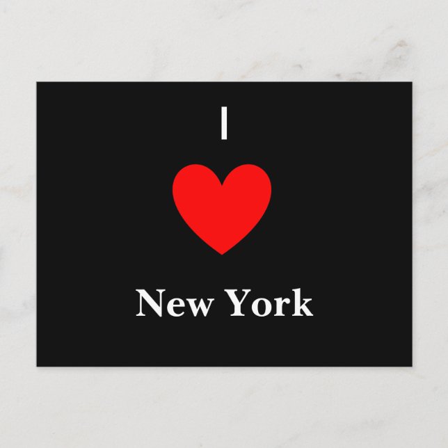 Cartão Postal Heart, I, New York (Frente)