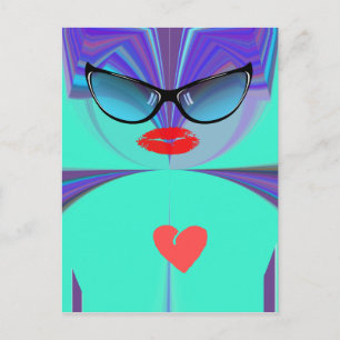 Cartão Postal Heart Selfie