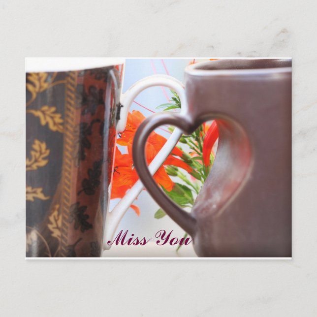 Cartão Postal Heart Shaped Handle Mugs (Frente)