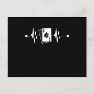 Cartão Postal Heartbeat Ace Spades Cards Casino Player Poker Gam