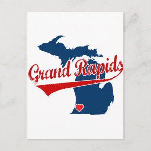 Cartão Postal Hearts Grand Rapids Michigan