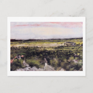 Cartão Postal Heath com um Wheelbarrow, Vincent van Gogh