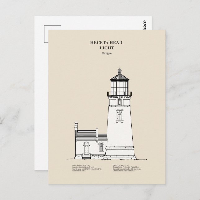 Cartão Postal Heceta Head Lighthouse - Oregon - SBD (Frente/Verso)