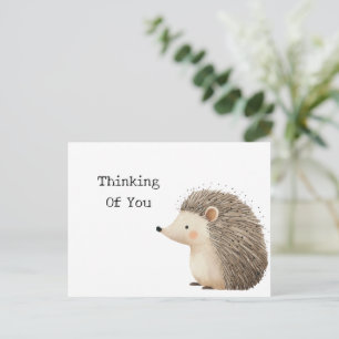 Cartão Postal Hedgehog Pensando em você