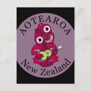 Cartão postal Hei Tiki Ukulele Aotearoa