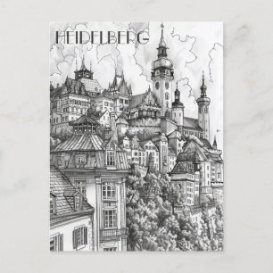 Cartão Postal Heidelberg Alemanha
