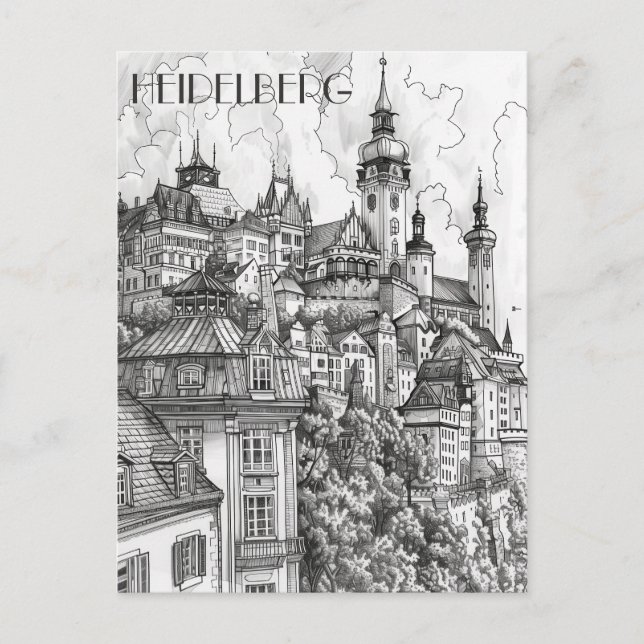 Cartão Postal Heidelberg Alemanha (Frente)