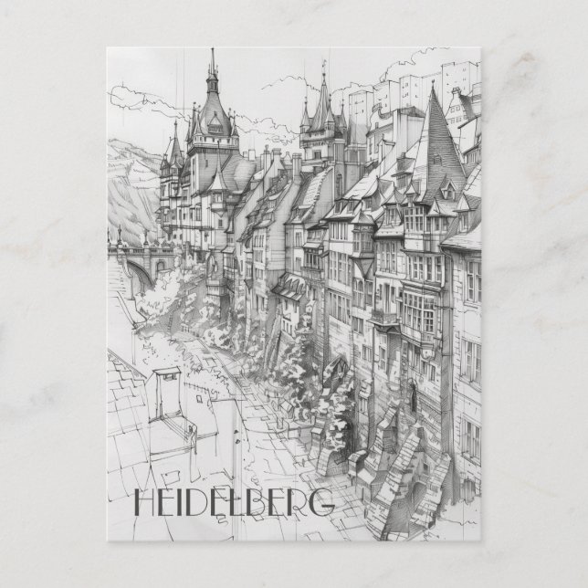 Cartão Postal Heidelberg Alemanha Viagem (Frente)