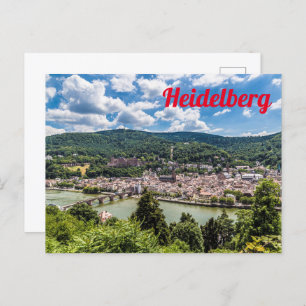 Cartão Postal Heidelberg Neckar Panorama Alemanha