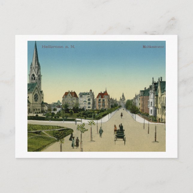 Cartão Postal Heilbronn, Alemanha Vintage (Frente)