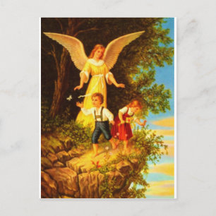 Cartão Postal Heiliger Schutzengel - Óleo do Guardian Angel 8
