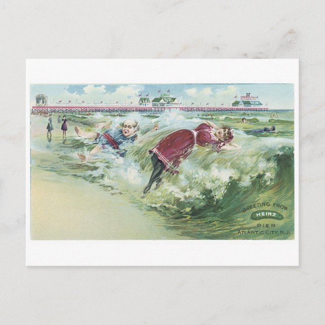Cartão Postal Heinz Pier Atlantic City, NJ (Frente)