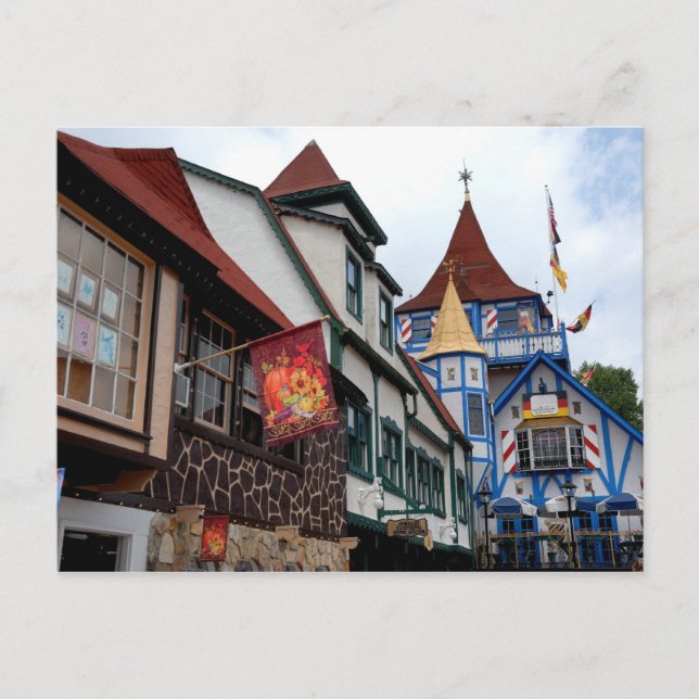 Cartão Postal Helen Georgia, Cidade Alemã Antiga (Frente)