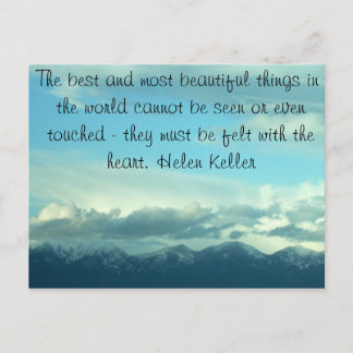 Cartão postal Helen Keller Quote Montana Sky