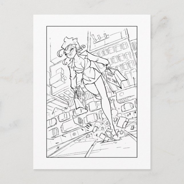 Cartão Postal Helga Lunch Run (Frente)