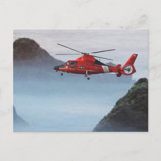 Cartão Postal Helicóptero da Guarda da Costa Laranja (Frente)