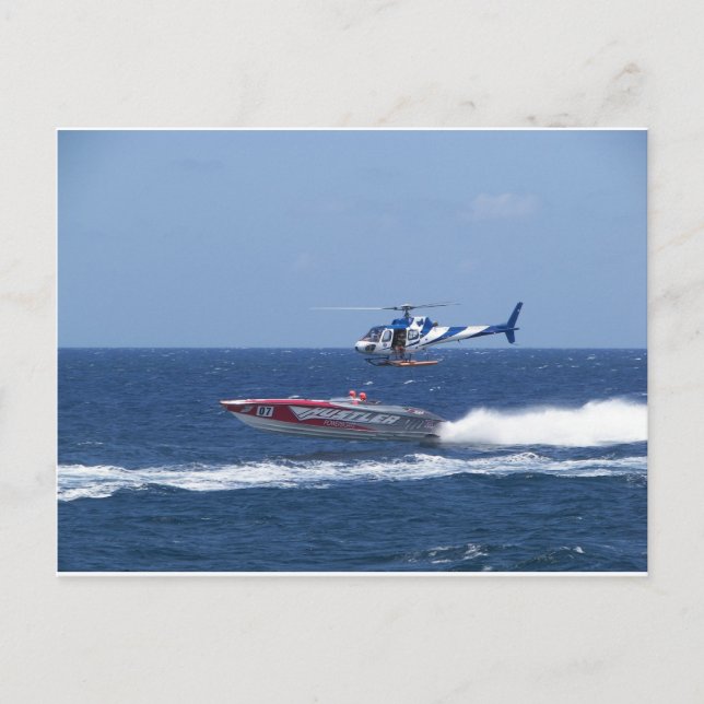 Cartão Postal Helicóptero de Mídia (Frente)