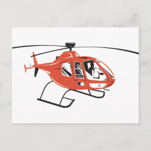 Cartão Postal Helicóptero - Letra Chopper