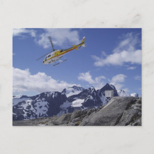 Cartão Postal Helicóptero no Cartão-Postal de Juneau Icefield