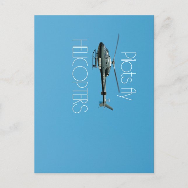 Cartão Postal Helicópteros pilotos (Frente)
