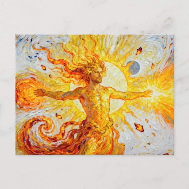 Cartão Postal Helios God of the Sun from Greek Mythology (Frente)