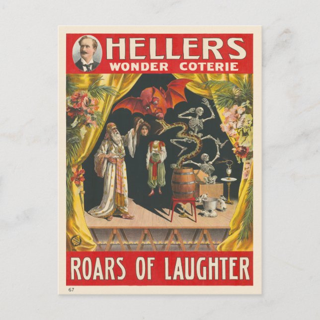 Cartão Postal Hellers Wonder Coterie Poster vintage (Frente)